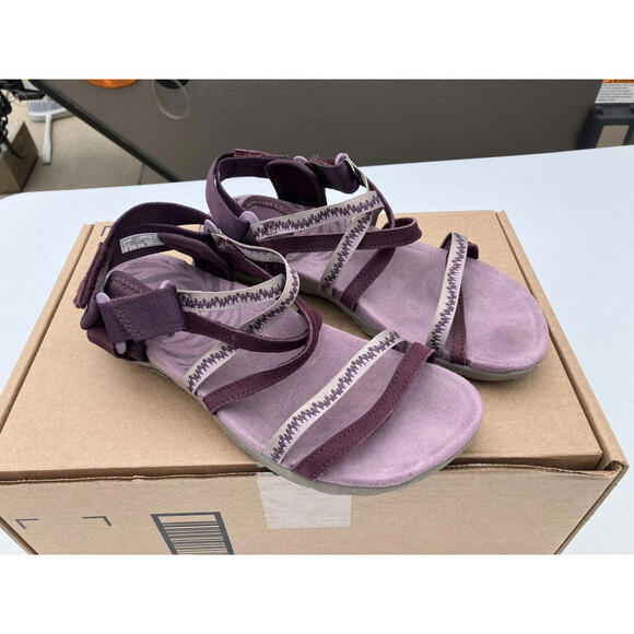 Merrell Shoes - Merrell Women's Size 6 Terran 3 Cush Lattice Sandals Burgundy Leather J005662